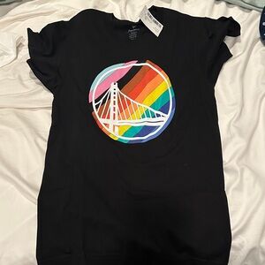 Fanatics Black Tee with Rainbow Bridge Graphic